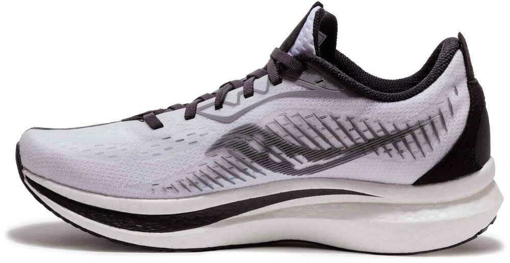 Saucony Women's Endorphin Speed 2 Running Shoe, Black/White, 8.5 Medium